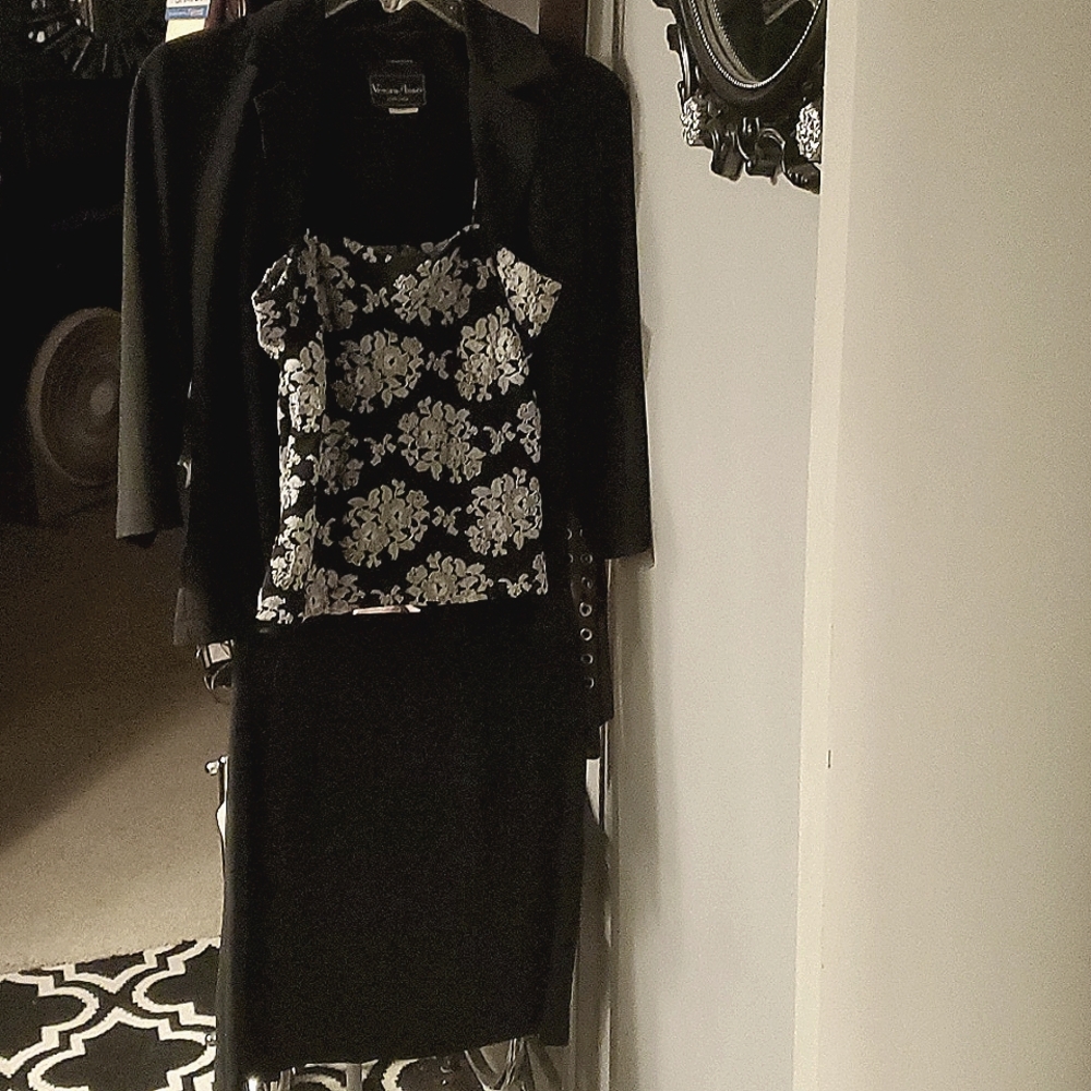 Victoria Ashley 3 piece Jacket, skirt, And Cami top set